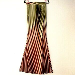 Cameo Strapless Optical Print Maxi Dress (Large)